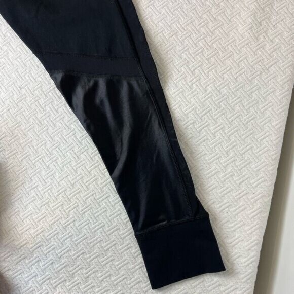 LOLË Womens Small Burst Black Athletic Leggings Pants Montreal Mesh Workout Yoga - Picture 8 of 10